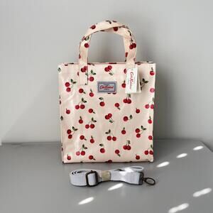 Cath Kidston Cherry Crossbody Book Bag/Tote Pink Tint NWT